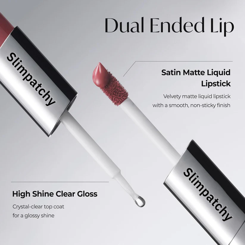 Perfect Twin Lip — Dual-Ended Liquid Lipstick with Velvet Matte Color and Glossy Shine